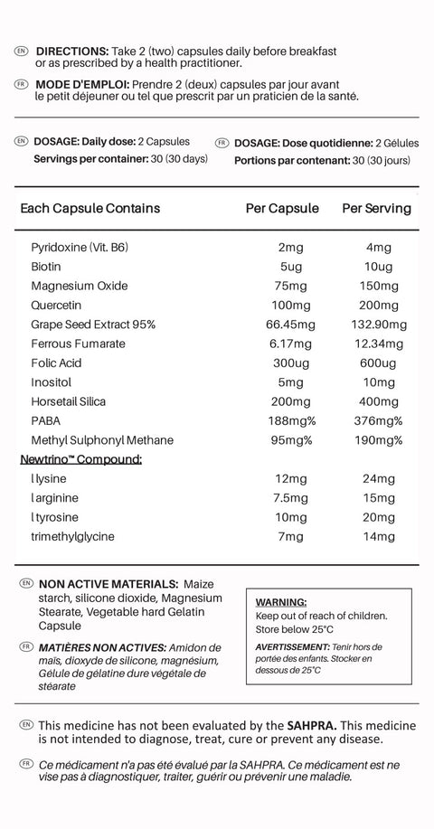 Newtrino mtDNA 7 Hair Loss Capsules