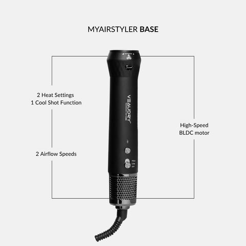 Veaudry myAirStyler [3-in-1] Hot Brush & Air Curler