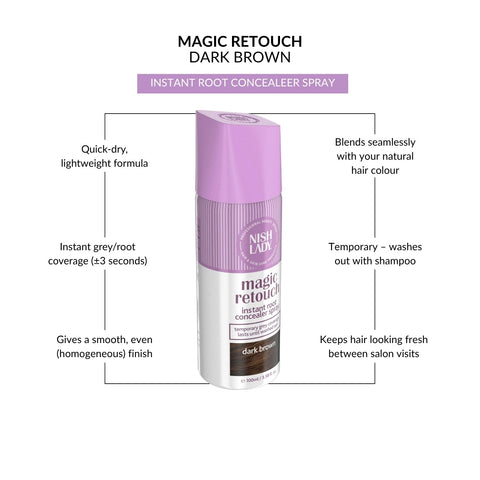 NishLady Root Spray Dark Brown - 100 ML