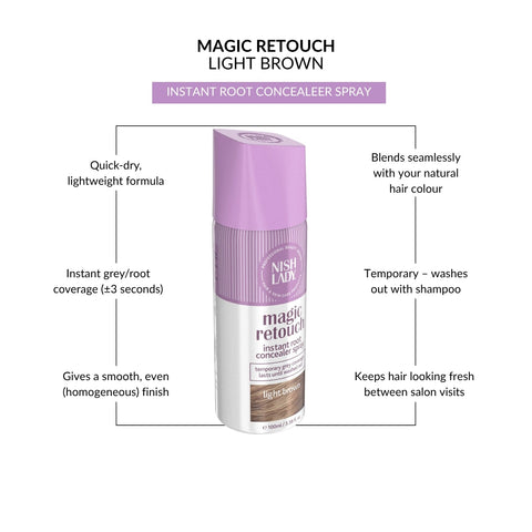 NishLady Root Spray Light Brown - 100 ML