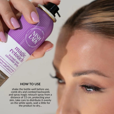 NishLady Root Spray Light Brown - 100 ML