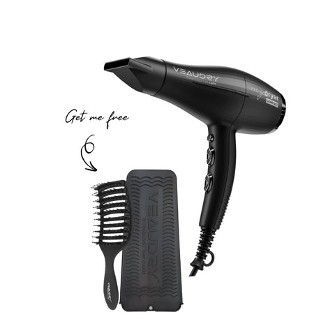 Veaudry myDryer Black  + Free MyDetangler & Heat Mat